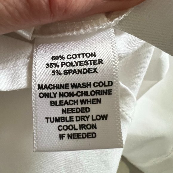 Loft - Accordion Pleats At Neck & Collar - Button Down Black & White Blouse 12P - Picture 4 of 4